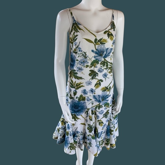 per una 100% cotton summer dress with matching sash/scarf size 8 - Picture 3 of 14